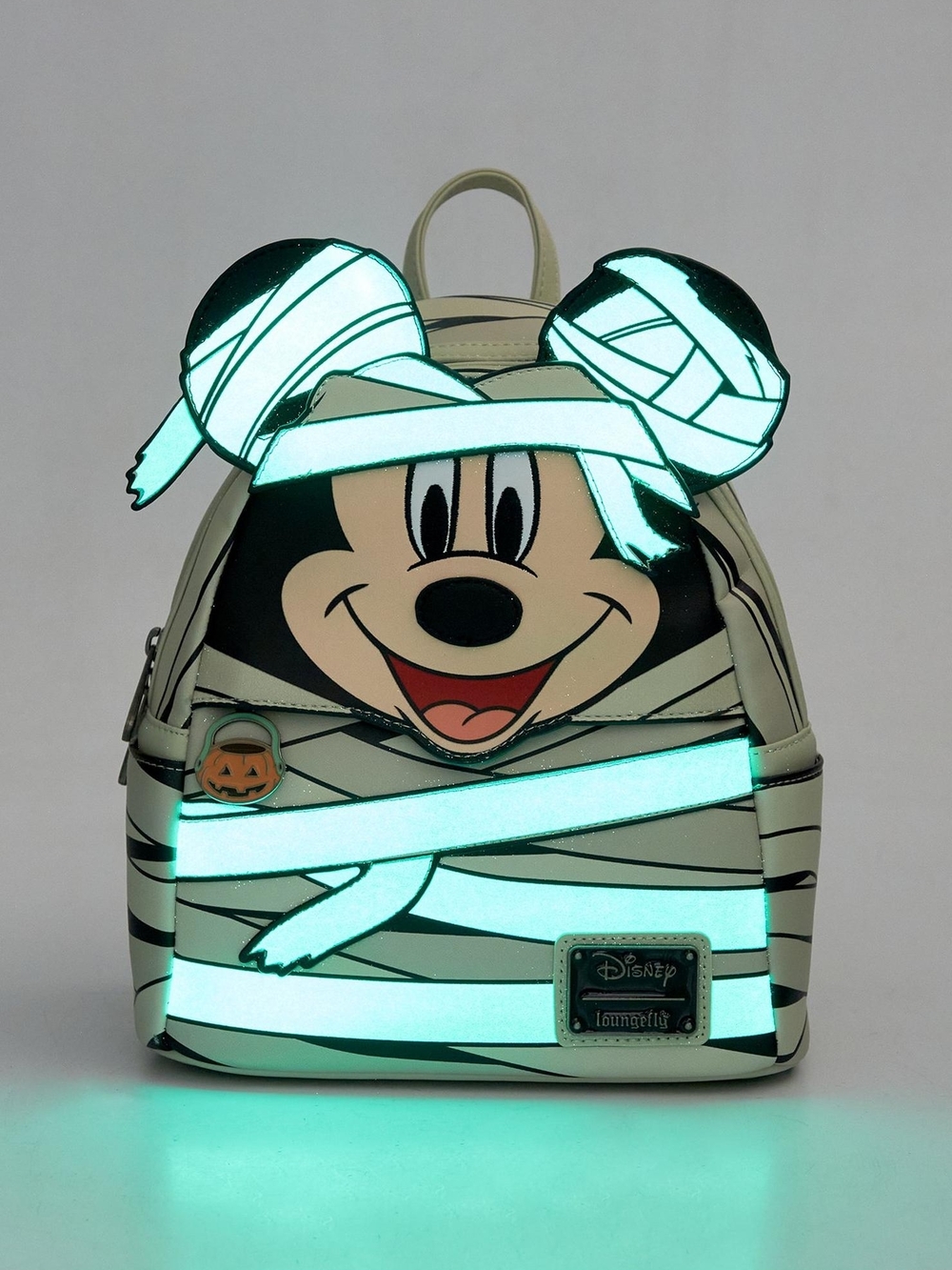 NEW LOUNGEFLY Disney Mickey Mummy Glow-in-the-dark Backpack - Picture 5 of 9